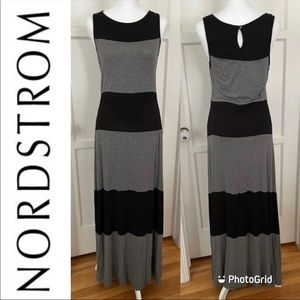 NORDSTROM Bobeau Striped Maxi Dress, Sz M